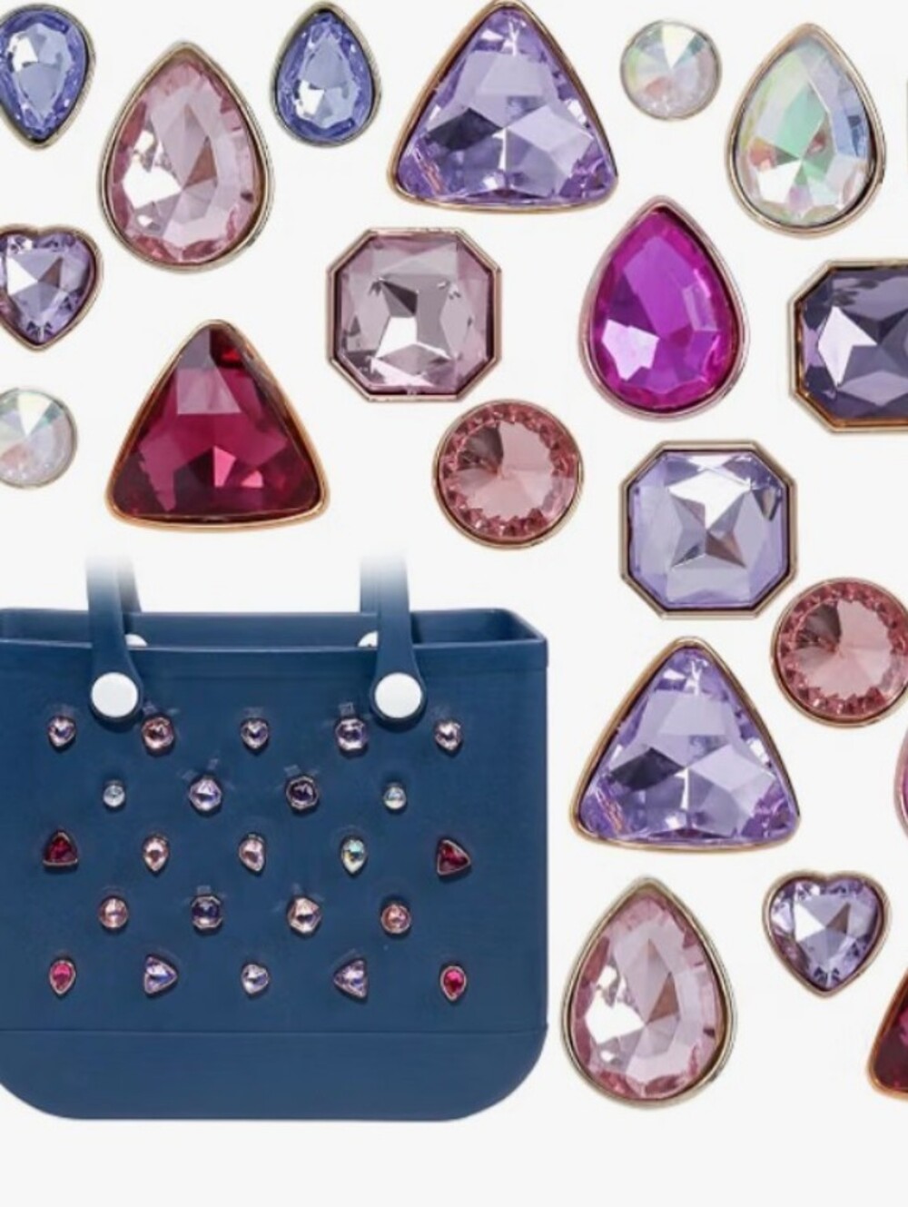 Bogg Bag 25pc Jeweled Decorative Crystal Accents Charms (Multicolor)